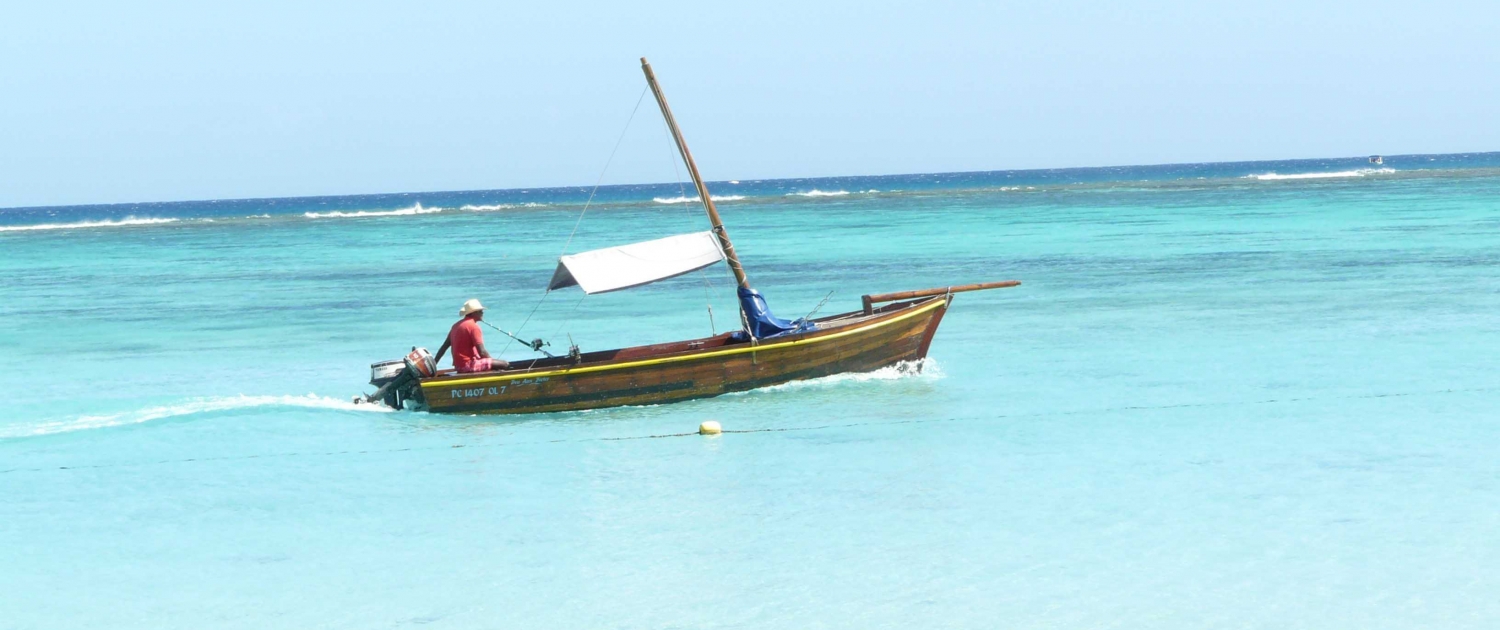 Boot auf Mauritius